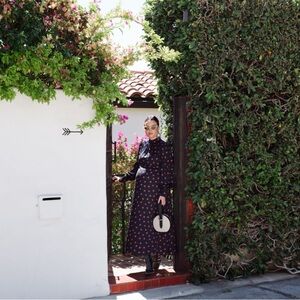 Hatch Black and Red Black‎ Maternity Turtleneck Mock neck Maxi Dress size XS